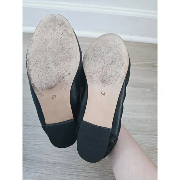 Glory Gold Groove Black Leopard Cheetah Animal Print Fur Hair Flats Loafers 8.5