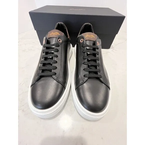 Good Man Sneakers 8.5 Legend London Black Italian Leather Shoes GoodMan NEW Walk