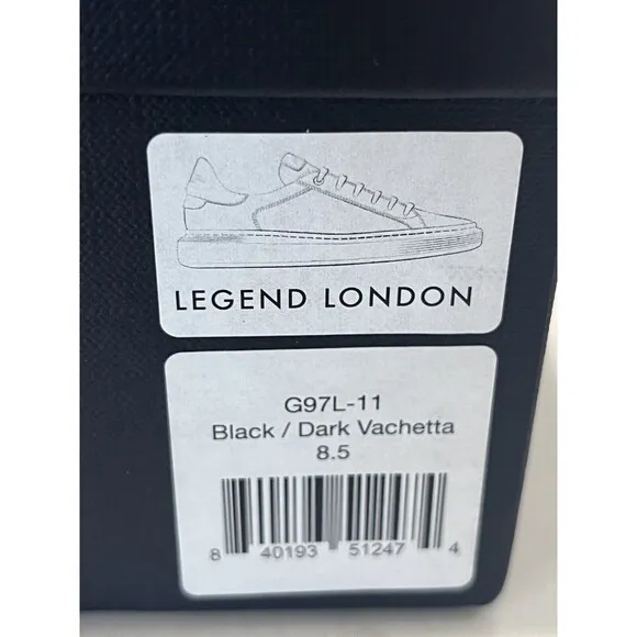 Good Man Sneakers 8.5 Legend London Black Italian Leather Shoes GoodMan NEW Walk