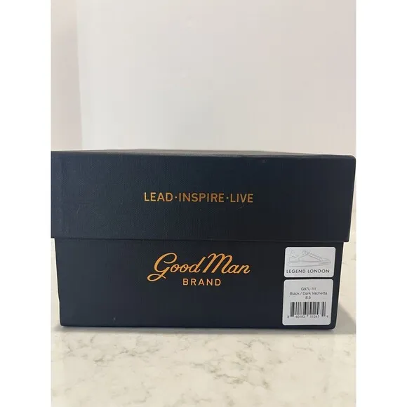 Good Man Sneakers 8.5 Legend London Black Italian Leather Shoes GoodMan NEW Walk