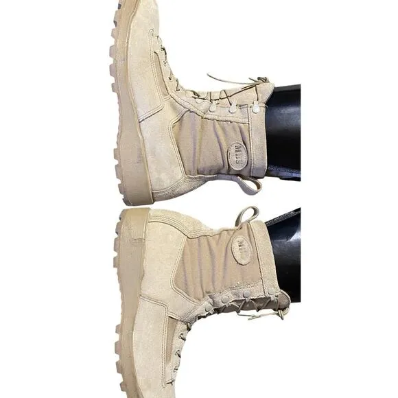 Gorpcore Wellco Military Mens 11R Tan Leather Outdoor Sport Vibram Lugged Soles