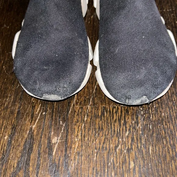 Graffiti Balenciaga Recycled Knit Sneakers.