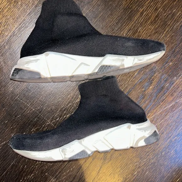 Graffiti Balenciaga Recycled Knit Sneakers.