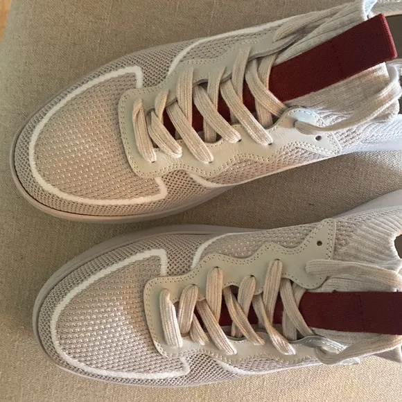 Greats Brooklyn Men’s Knit Sneakers Cream Tan Size 12