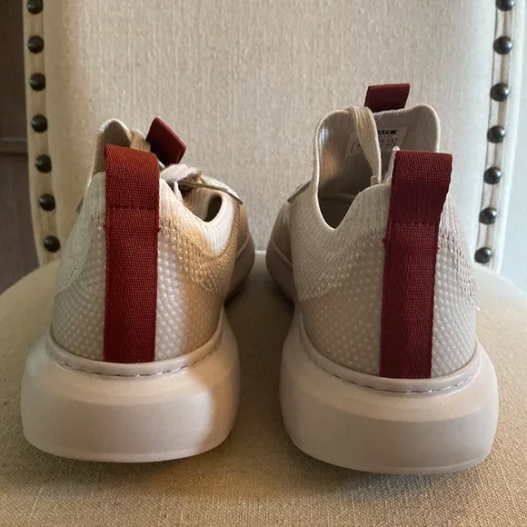 Greats Brooklyn Men’s Knit Sneakers Cream Tan Size 12