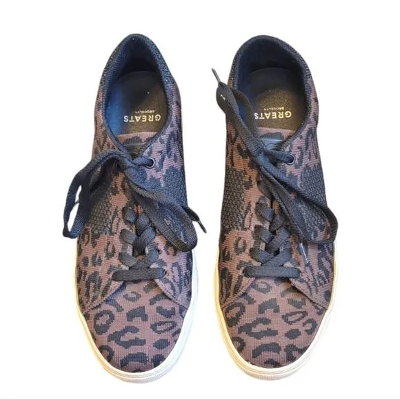 Greats Brooklyn Royale Knit Leopard Print Sneakers
