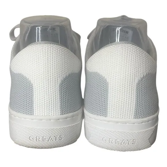 GREATS Royale Gray/White Knit Lace Up Sneakers Women’s Size 8.5
