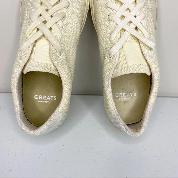 Greats Royale Knit Sneakers Off White Size 8