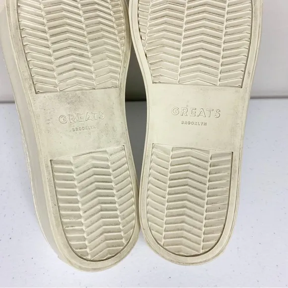 Greats Royale Knit Sneakers Off White Size 8