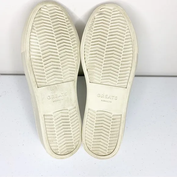 Greats Royale Knit Sneakers Off White Size 8