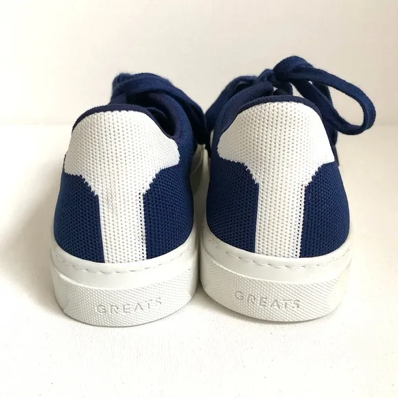 Greats The Royale Knit Blue / White Sneakers Size 8.5