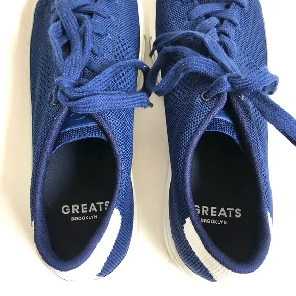 Greats The Royale Knit Blue / White Sneakers Size 8.5