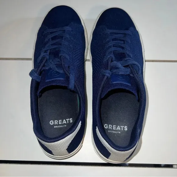 Greats The Royale Knit Blue / White Sneakers Size 9 M