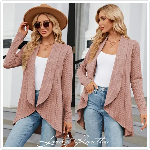 Green Lightweight Open Front Cardigan