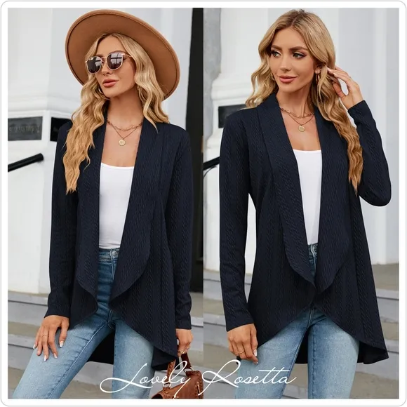 Green Lightweight Open Front Cardigan