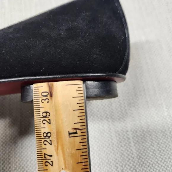 Grigiarancio by Calzaturificio Marco size 7.5 M black leather flats fur rose