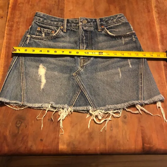 GRLFRND Jean Skirt Eva A-Frame Gusset Denim Skirt Walk This Way