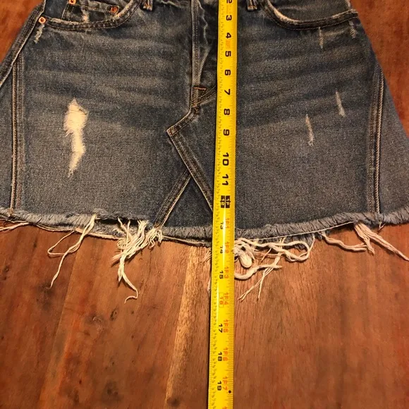 GRLFRND Jean Skirt Eva A-Frame Gusset Denim Skirt Walk This Way