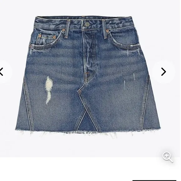 GRLFRND Jean Skirt Eva A-Frame Gusset Denim Skirt Walk This Way