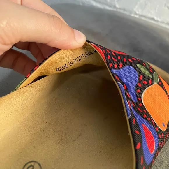 Gudrun Sjoden Fruit Print Slides Sandals