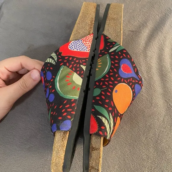 Gudrun Sjoden Fruit Print Slides Sandals