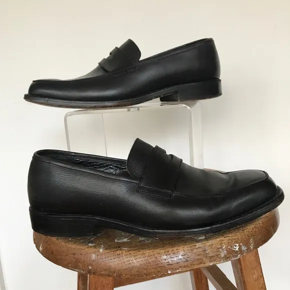 Hardrige French Made Black Leather Loafers