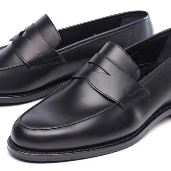 Hardrige French Made Black Leather Loafers