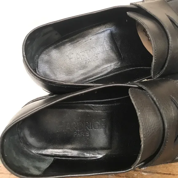 Hardrige French Made Black Leather Loafers