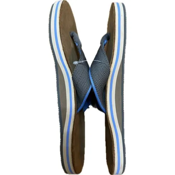 Hari Mari Size 8 Scouts Gray And Blue Sandals Flip Flops New!