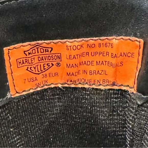 Harley Davidson Leather Flame Boots