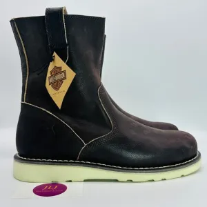 Harley Davidson Men's Aldredge 8-Inch Brown Leather Casual Boots D10008 Size 10