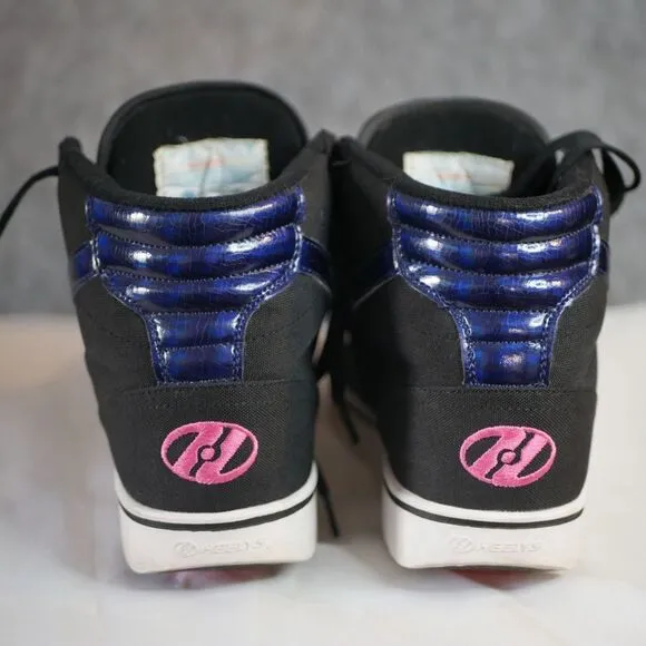 Heelys Propel 2.0 Black Blue High-Top Sneakers with Wheels US Size 8