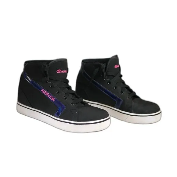 Heelys Propel 2.0 Black Blue High-Top Sneakers with Wheels US Size 8