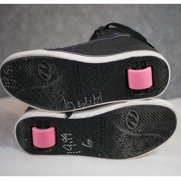 Heelys Propel 2.0 Black Blue High-Top Sneakers with Wheels US Size 8