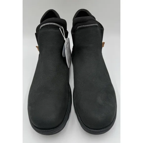 Hey Dude Men's HTF Sz 15 Branson Boot M Craft Leather Black Lightweight Pull-on