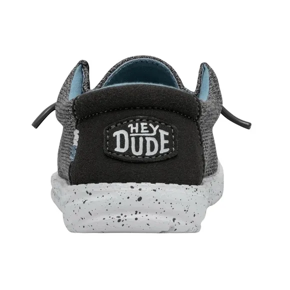 HEY DUDE • Sharkskin Kids Wally Sox Gray Sneakers Shoes