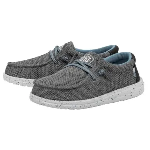 HEY DUDE • Sharkskin Kids Wally Sox Gray Sneakers Shoes