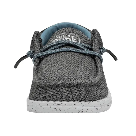 HEY DUDE • Sharkskin Kids Wally Sox Gray Sneakers Shoes