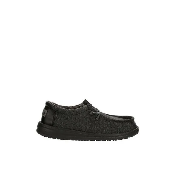 HEYDUDE Boys HEYDUDE Wally - Boys' Grade School Running Shoes Black Size 4.0