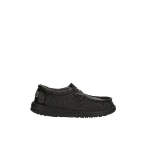 HEYDUDE Boys HEYDUDE Wally - Boys' Grade School Running Shoes Black Size 4.0