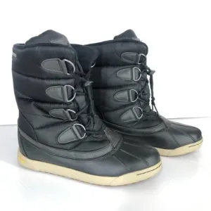 Hi-Tec Talia Black Shell Puffer Waterproof Winter Snow Boots Sz 9