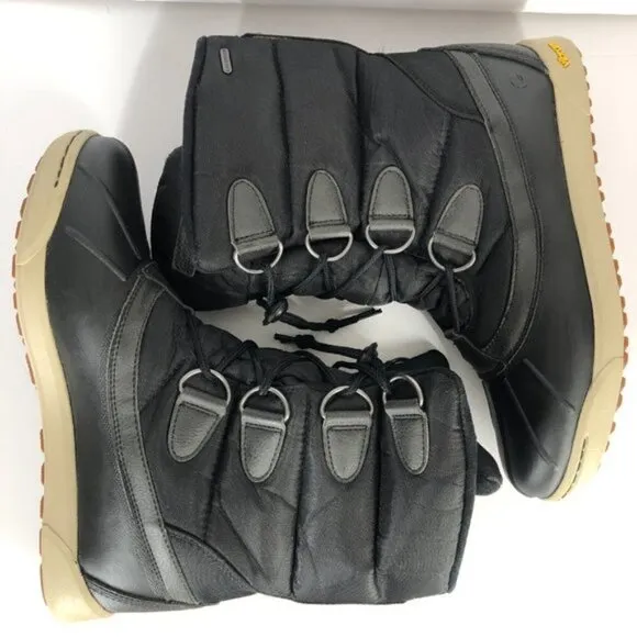 Hi-Tec Talia Black Shell Puffer Waterproof Winter Snow Boots Sz 9