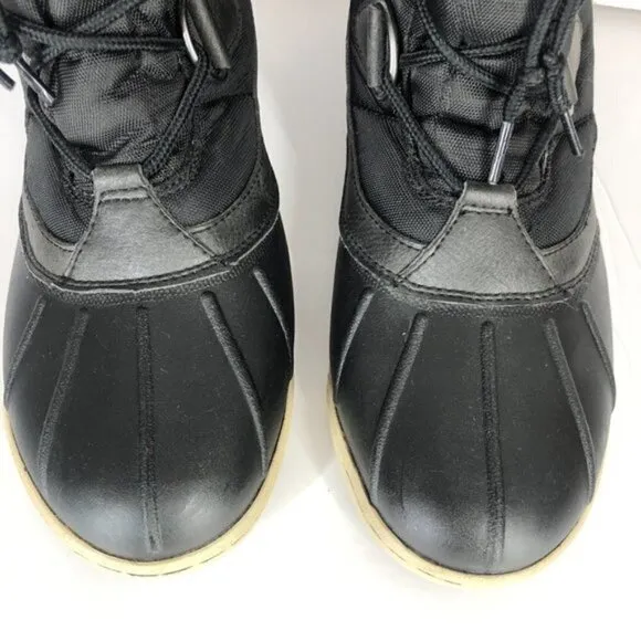 Hi-Tec Talia Black Shell Puffer Waterproof Winter Snow Boots Sz 9