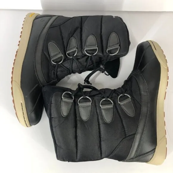Hi-Tec Talia Black Shell Puffer Waterproof Winter Snow Boots Sz 9