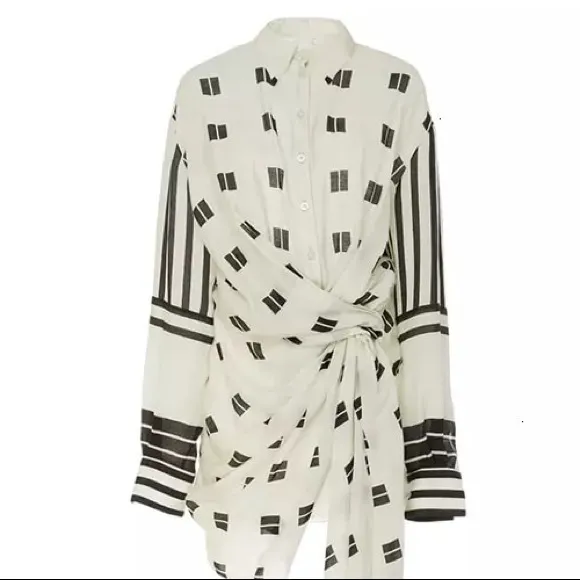High End Runway Stunning Asymmetrical Sash Tie Mini Dress, Luxury Designer Mini