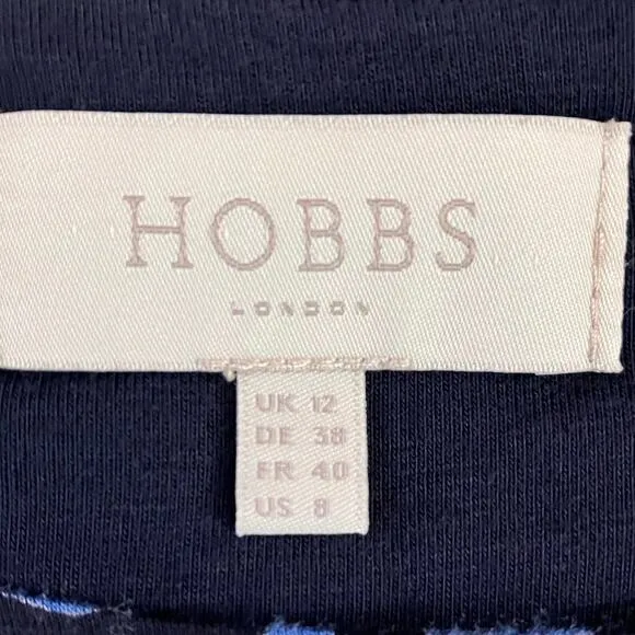 Hobbs London Faux Wrap Bird Print Dress Size 8