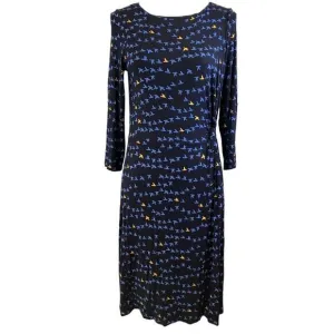 Hobbs London Faux Wrap Bird Print Dress Size 8