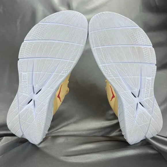 Hoka Carbon X 2 Women's 9.5 Running Shoes 1113527 IPPN Yellow Pink Walk Sneakers