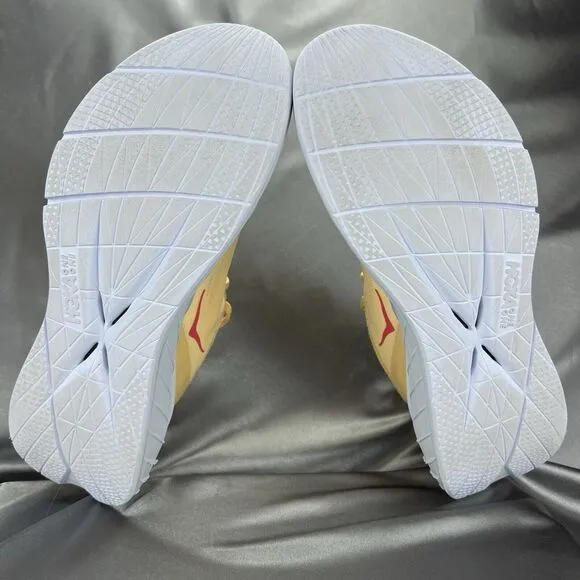 Hoka Carbon X 2 Women's 9.5 Running Shoes 1113527 IPPN Yellow Pink Walk Sneakers
