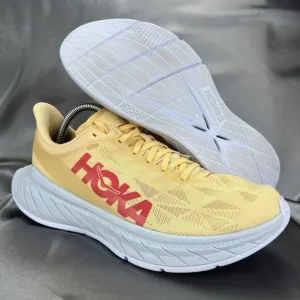 Hoka Carbon X 2 Women's 9.5 Running Shoes 1113527 IPPN Yellow Pink Walk Sneakers